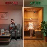 Solstice Elite Horizon Indoor Sauna — Before & After